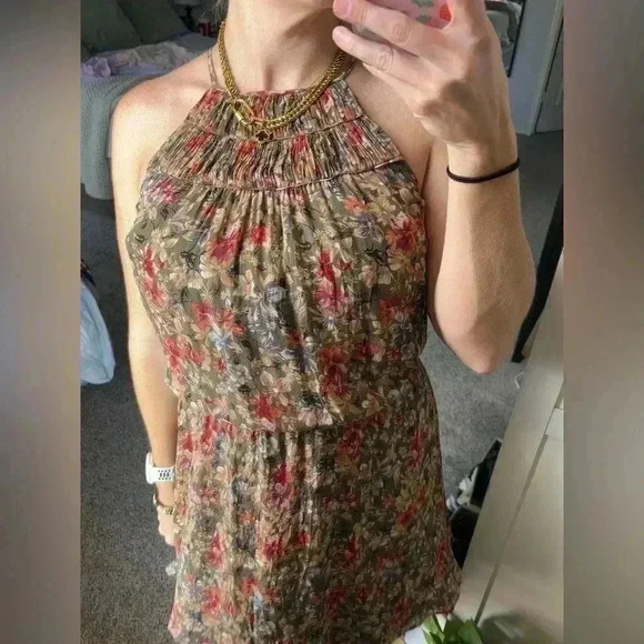 JOIE Reinelde floral halter silk dress - Picture 7 of 9